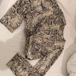 Mendocino Satin snakeskin print blouse